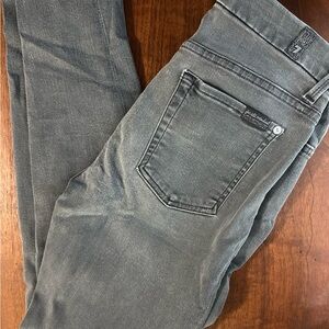 7 For All Mankind Charcoal Skinny Jeans